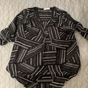 Lush black and white blouse